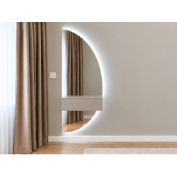 Masă de machiaj compactă cu oglindă iluminată A-32